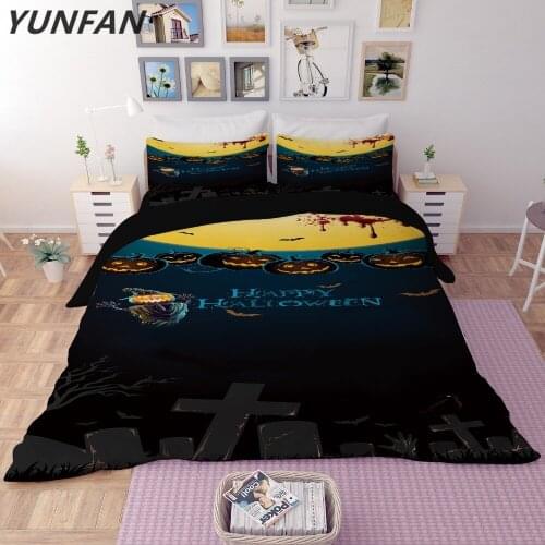 Happy Halloween bedding Sets 3pcs soft Good quality Children New style bedclothes duvet cover quilt cover pillow cases
