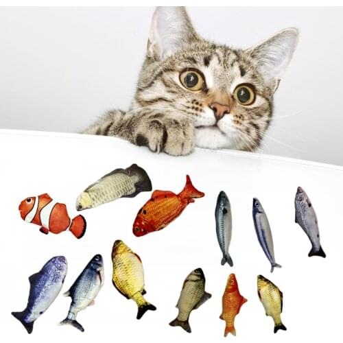 Cat electric fish and cat simulation fish catnip toy pet 3D color cat toy swing fish toy interactive dancing fish/can’t dance