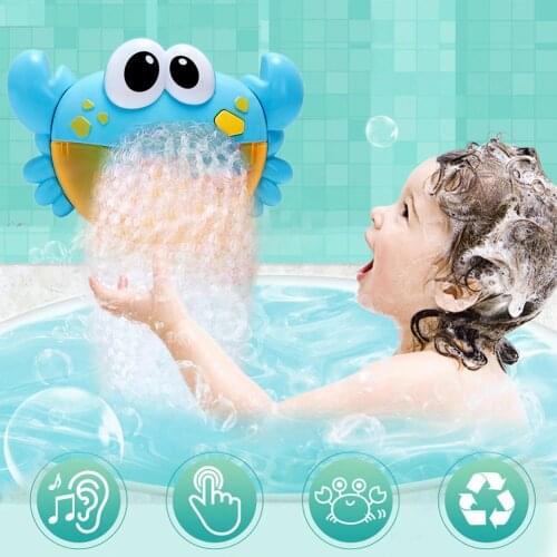 Bubble Machine Crab Music Kids Bath Toy Bathtub Soap Automatic Bubble Maker Bath Shower Toy Baby Bathroom Play Game For Children