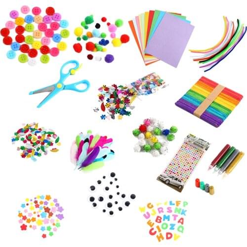 Kids Handmade Making Kit Art and Craft Kits DIY Toy Activity Gift Puzzle Manual Art Set for Children Promote Hands on Ability