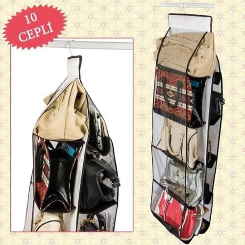 Modern Phoenix 10 Pockets Wardrobe Inside Bag Organizer-Transparent design product