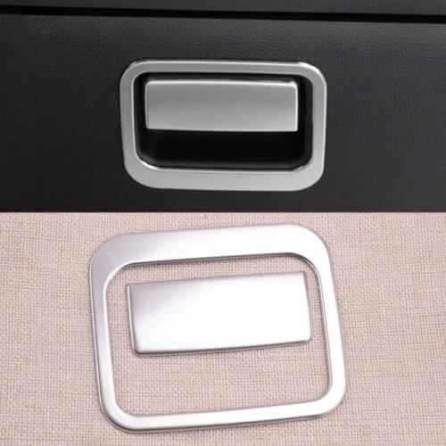 CITALL 2Pcs Car Co-Pilot Glove Storage Box Handle Cover Trim Fit For Toyota Corolla 2019-2020 Silver Stainless Steel