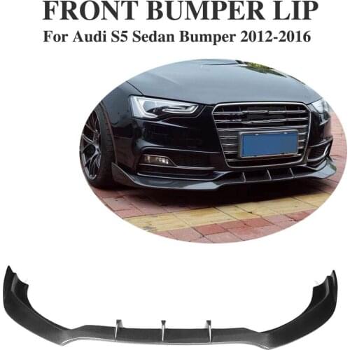 Carbon fiber Front Splitter Lip Chin Spoiler for Audi S5 Facelift 2012-2016 Front bumper guard