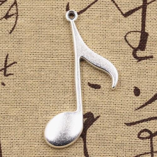 2pcs Charms Big Musical Note 58x35mm Antique Silver Color Plated Pendants Making DIY Handmade Tibetan Finding Jewelry