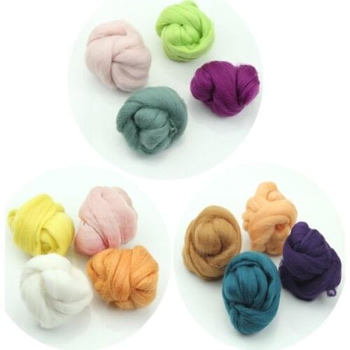 Fashion Wool Corriedale Needlefelting Top Roving Dyed Spinning Wet Felting Fiber
