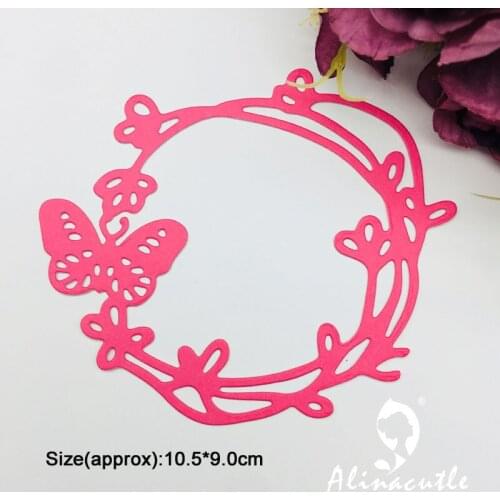 Metal Cutting Dies Butterfly Wrerath Die Cut Scrapbooking Paper craft album Handmade Card Punch Die Cut Art Cutter Alinacutle