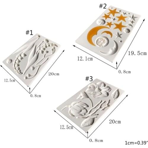 Rose Flower Lily Star Moon Sun UV Resin Silicone Mold Epoxy Resin Casting Mould U7ED