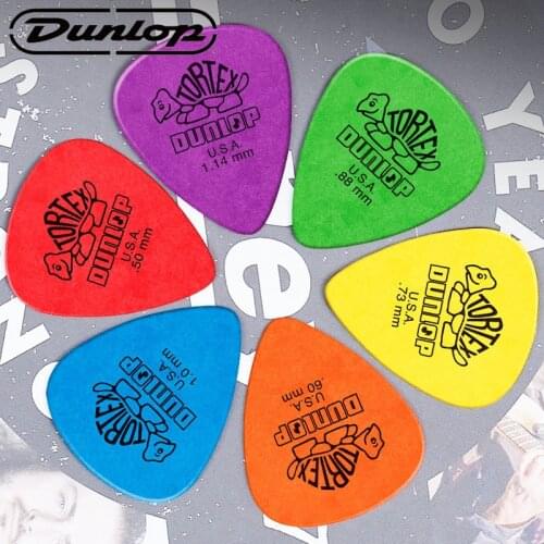6pcs Dunlop Tortex Standard Guitar Picks Plectrum Mediator Bass Mediator Acoustic Electric Classic Guitar Parts Accessory Picks