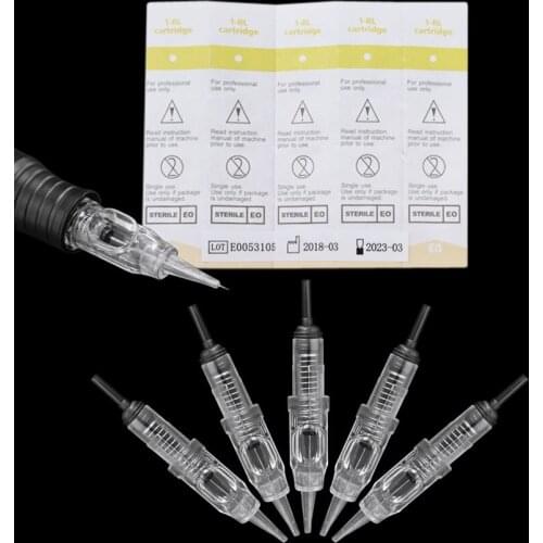 Tattoo Needle 70piece 0.25MM 1RL Disposable Sterilized Tattoo Permanent Makeup Pen Machine Needles Tips Supply for Eyebrow lip
