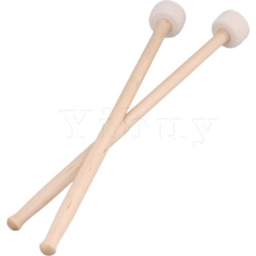 Yibuy 10x Innovative Percussion Concert Timpani Mallet Wood Handle Round Head