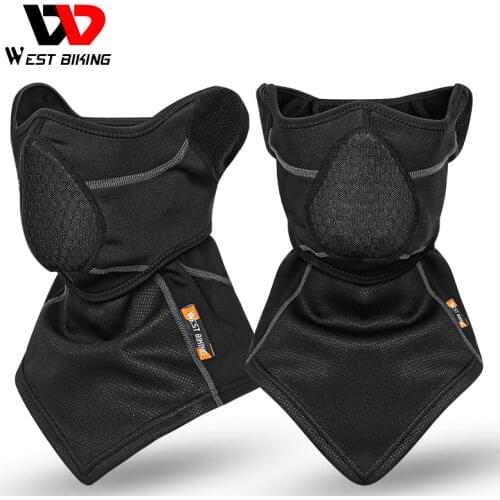 WEST BIKING Winter Sport Face Cover Warm Fleece Cycling Cap Bike Neck Warmer Men Women Running Scarf Ski Motorcycle Head Cap Hat