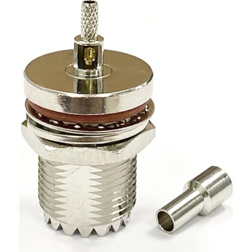 1pc New RF UHF Female Jack nut Connector With Crimp For RG316,RG174,LMR100 Straight Nickelplated Wholesale