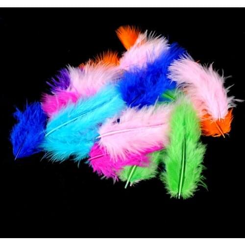 100pcs 7-10cm Turkey Feathers Christmas Wedding Birthday Party Balloon Decoration DIY Crafts Jewelry Accessories Colorful Plumes