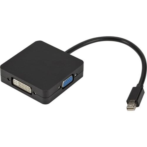 3 In 1 Mini DP To HDMI-compatible VGA DVI Converter Mini Display Port Adapter Cable To DVI VGA for MacBook Lenovo Microsoft