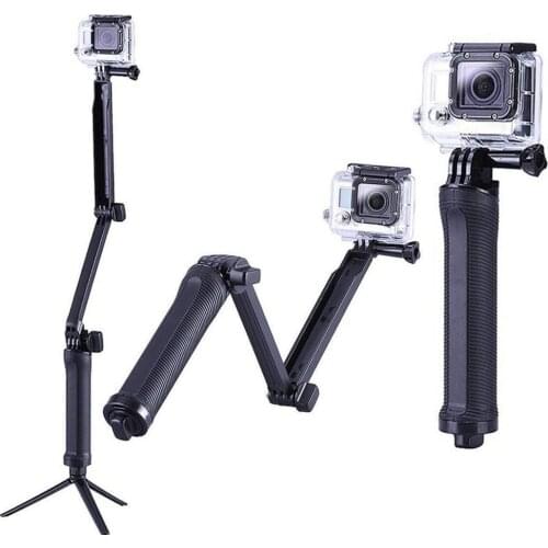 3 Way Grip Waterproof Monopod Selfie Stick Tripod Stand for GoPro Hero9 8 7 6 5 4 Session for Go Pro Accessory