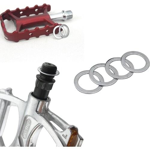 4pcs bicycle crank gasket bicycle stainless steel pedal washer screw pedal washer MTB ring washer
