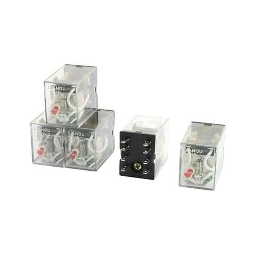 5pcs HH52P AC 220/240V 50/60HZ DPDT 2NO 2NC 8 Pin General Purpose Power Relay