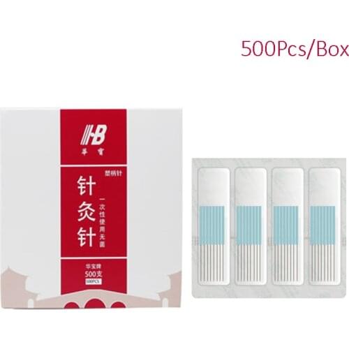 500Pcs Superfine Disposable Sterile Acupuncture Needles Plastic Handle Beauty Accupuncture gasify needle filiform needle therapy