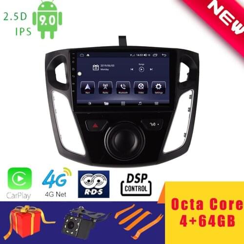 9" Android 10.0 Car Multimedia Player Stereo for Ford Focus 2012~2017 GPS Navigation Head Unit Octa Core DSP 2.5D+IPS 4G Carplay