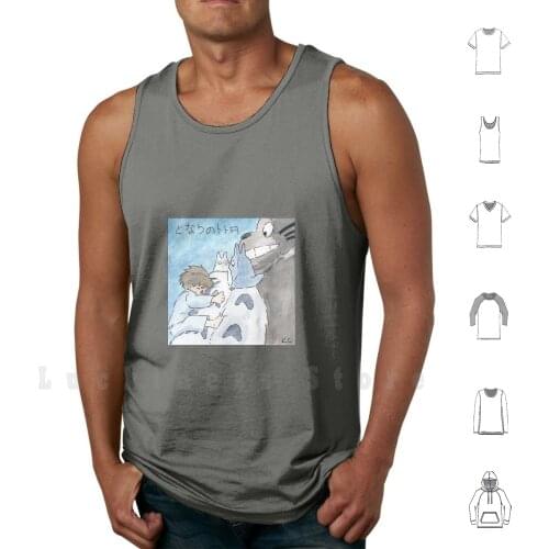 Totoro Watercolor tank tops vest sleeveless My Neighbor Totoro Studio Ghibli Ghibli Totoro Hayao Miyazaki Miyazaki