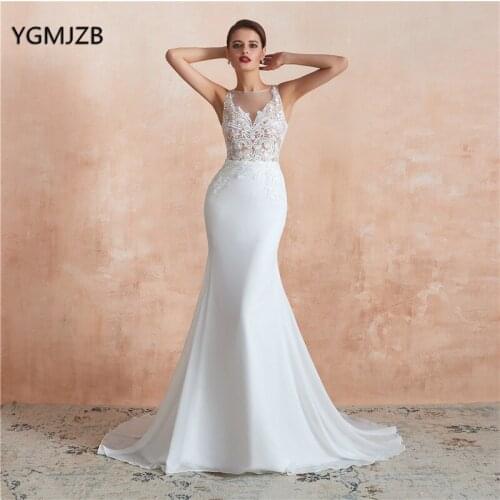 White Long Formal Dress Evening Gown Elegant Mermaid Lace illusion Sleeveless Evening Prom Dress Robe De Soiree