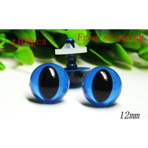 Free ship!!12mm bule Cat Eyes - 50pairs Craft Safety Eyes/Doll eyes