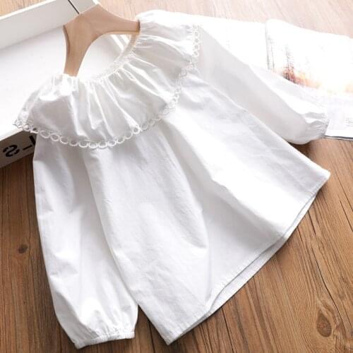 2 3 4 5 6 Y Toddler Girls Blouses Fashion Casual Korean White Shirts for Girls Kids Clothing Baby Girl Long Sleeve Shirt Autumn