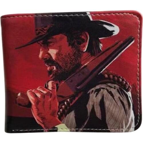 Wallet Men Game Red Dead Redemption 2 Wallet Card Holder Bifold Purse with Coin Pocket Photo Holder
