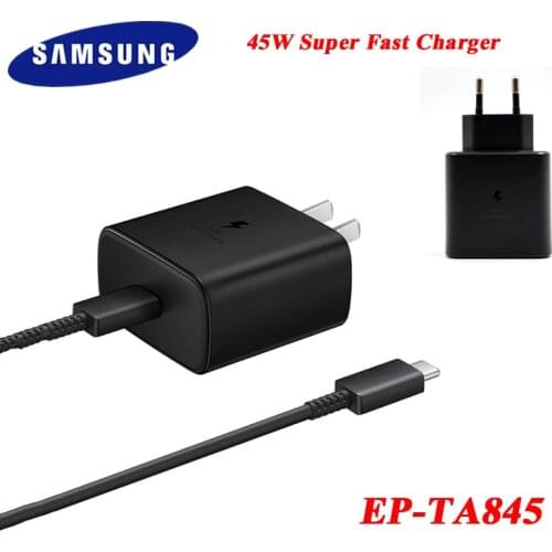 Original Samsung 45W PPS PD Super Fast Charger 5A Dual Type C Cable For Galaxy S21 S20 Ultra S10 Note 10 Lite 20 + A91 A71 A51