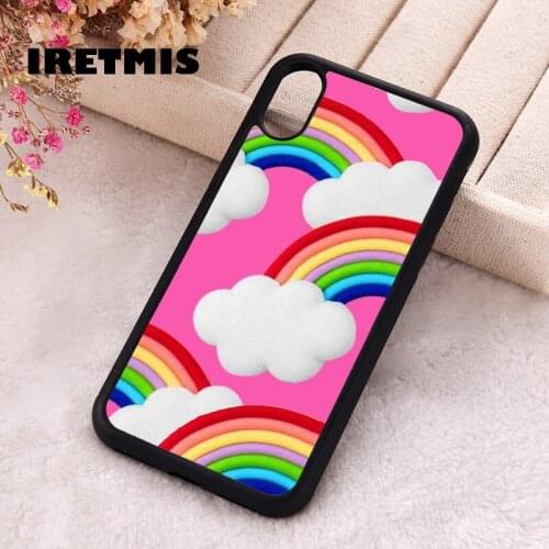Iretmis 5 5S SE 2020 phone cover cases for iphone 6 6S 7 8 Plus X Xs Max XR 11 12 MINI Pro Soft Silicone TPU Rainbow Pattern