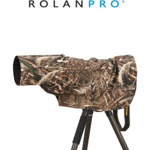 ROLANPRO Rain Cover Raincoat for Telephoto Lens Rain Cover/Lens Raincoat Army Green Camo Guns Clothing L M S XS XXS