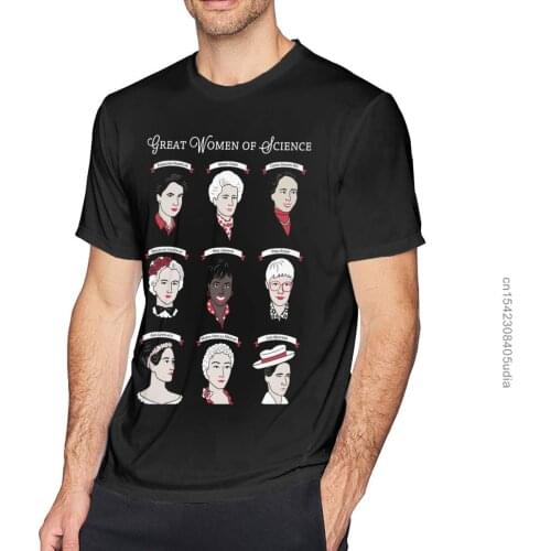 Marie Curie Tshirts Great Women Of Science T Shirt Short Sleeve Tee Shirt Funny Graphic Male Casual Tshirt