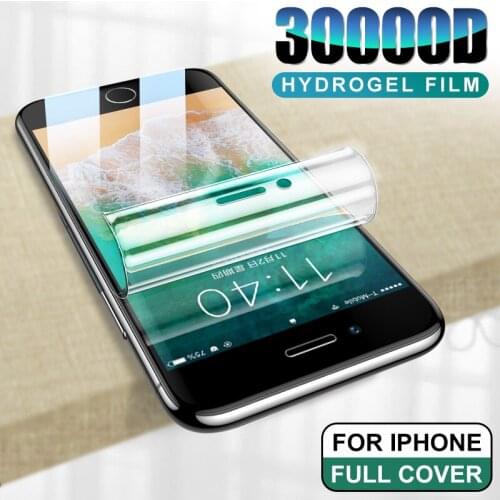 Hydrogel Film on For iPhone 8 6 7 Plus SE Screen Protector For iPhone 11 12 Pro X Xr XS Max Screen protector Protective Film