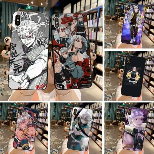 HUAGETOP Tengen Uzui Kimetsu no Yaiba Demon Slayer Soft Phone Case for iPhone 11 pro XS MAX 8 7 6 6S Plus X 5S SE 2020 XR case