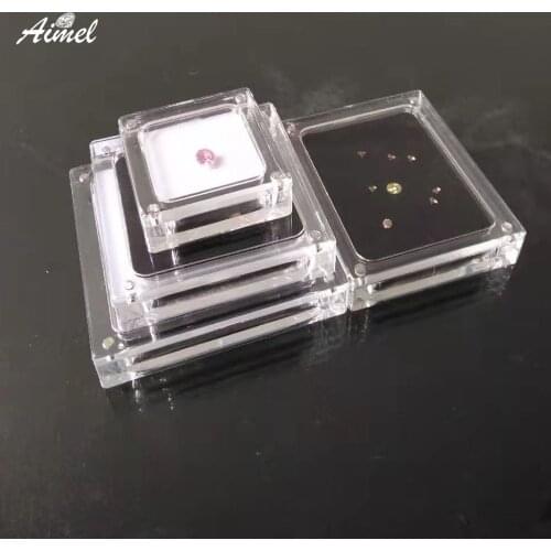 Quality Clear Jewelry Display Box Pendant Diamond Storage Box Necklace Organizer Showcase Bangle Gift Box With Magnet Cover