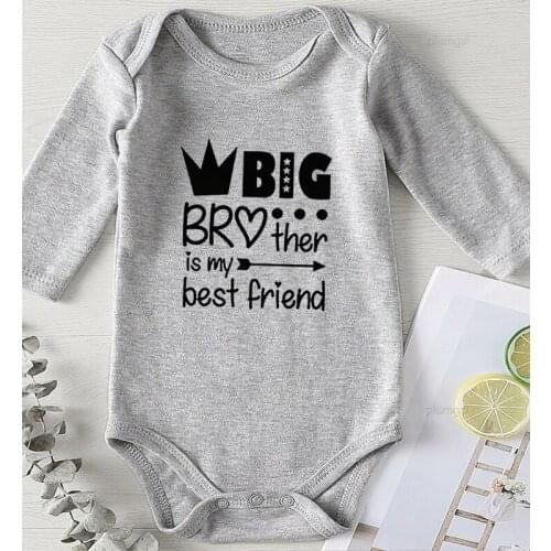 Newborn Girls Outfits Toddler Winter Rompers Love Printing Big Brother Jumpsuit Kids Autumn Boy Clothing Infant Girl Clothes