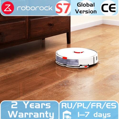 Roborock S7 Black Robotic Vacuums Cleaners Laser Navigation Home Carpet Sweeper Sweeping Wet Mopping Robot Upg From S5 Max White