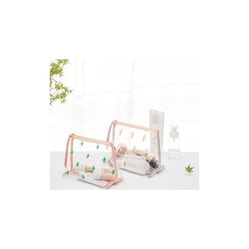 Fashion Portable Simple cute cactus ice cream makeup bag, portable storage bag
