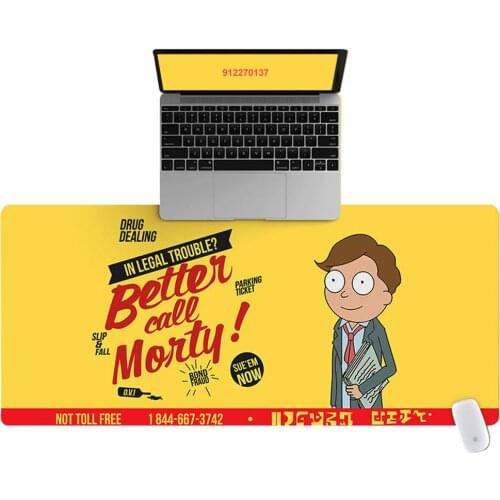 Cartoon Large Office Computer Desk Mat Table Big Mouse Pad BETTER CAEE MORTY Laptop Cushion Desk Non-slip Mat Gamer Mousepad Mat