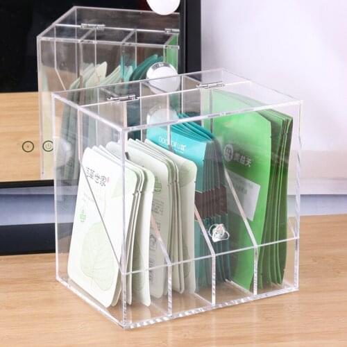 Desktop Dustproof cosmetic organizer acrylic flip mask storage box dresser tabletop makeup finishing box shelf mx9121428