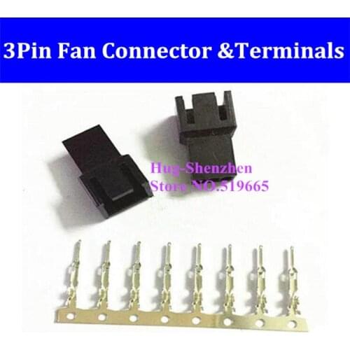China Wholesale Black Molex 2510 3 Pin 3Pin Fan female PWM Power shell connector housing +Terminal crimp pins