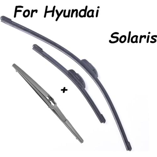 Front & Rear Wiper Blades For Hyundai Solaris From 2010 2011 2012 2013 To 2017 Windscreen Wiper Wholesale Car Accessories