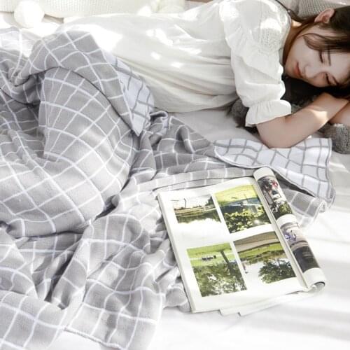 Geometric pattern Knitted Decorative Throw Blanket Office Nap Travel Sofa cover Children Adult Cobertor Comforter Winter Bedspr