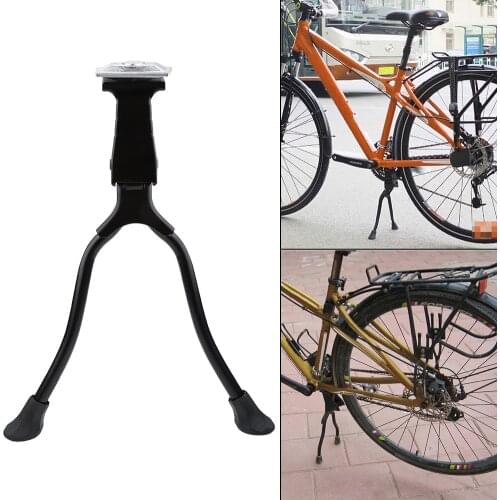 Double Leg Bike Kickstand Foldable Center Mount Mount Bicycle Stand Fits for Bicycle Road Bike Support Side Kick Stand Foot