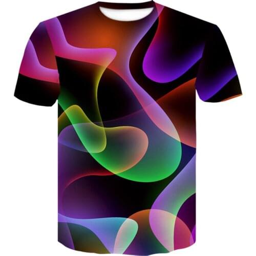 Psychedelic T shirt for Men Dizziness tshirts Casual Abstract Shirt 3D Print Colorful t-shirt Hip Hop Funny T shirts ropa hombre