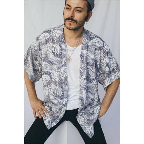 Retro Shirt Vintage Shirt Colorful Unisex Standard Size Patterned Shirt Kimono Shirt Retro Kimono Vintage Kimono Cotton