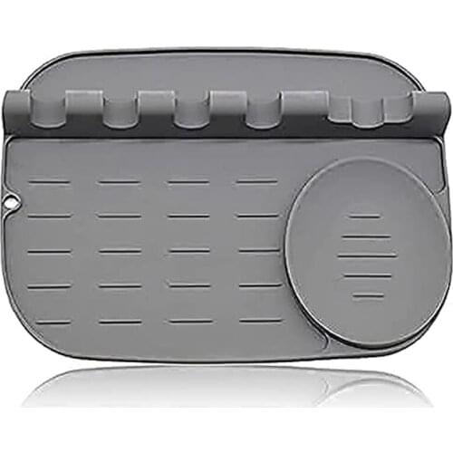 Silicone Spoon Rest For Kitchen Counter,Cooking Utensil Holder Spoon Rest For Multiple Utensils,Grill Spoon Holder