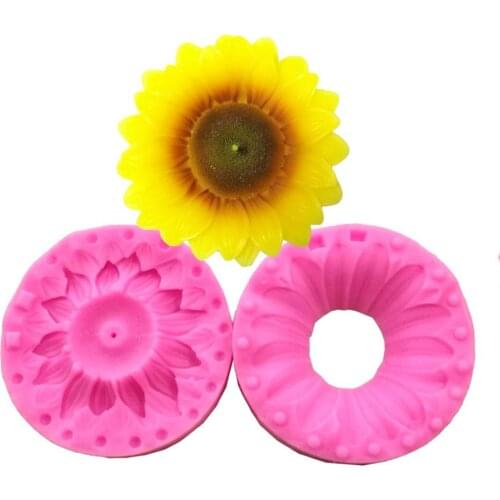 Stereoscopic Big Sunflower Candle Mould Aromatherapy Plaster Mold Ceramic Mold Furniture Decoration Tools