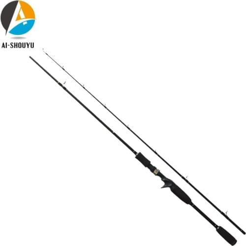 AI-SHOUYU Carbon Fiber Casting Fishing Rod 1.8m 2.1m 2.4m Lure Fishing Rod 10-30g Casting Fishing Pole 2 sections Fishing Rod