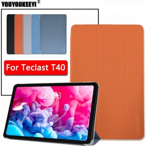 Ultra thin Case For Teclast T40 10.4 Inch 2021 New Tablet Tri-fold Stand Cover Frosted Transparent Shell For T40 Fundas+ Gift